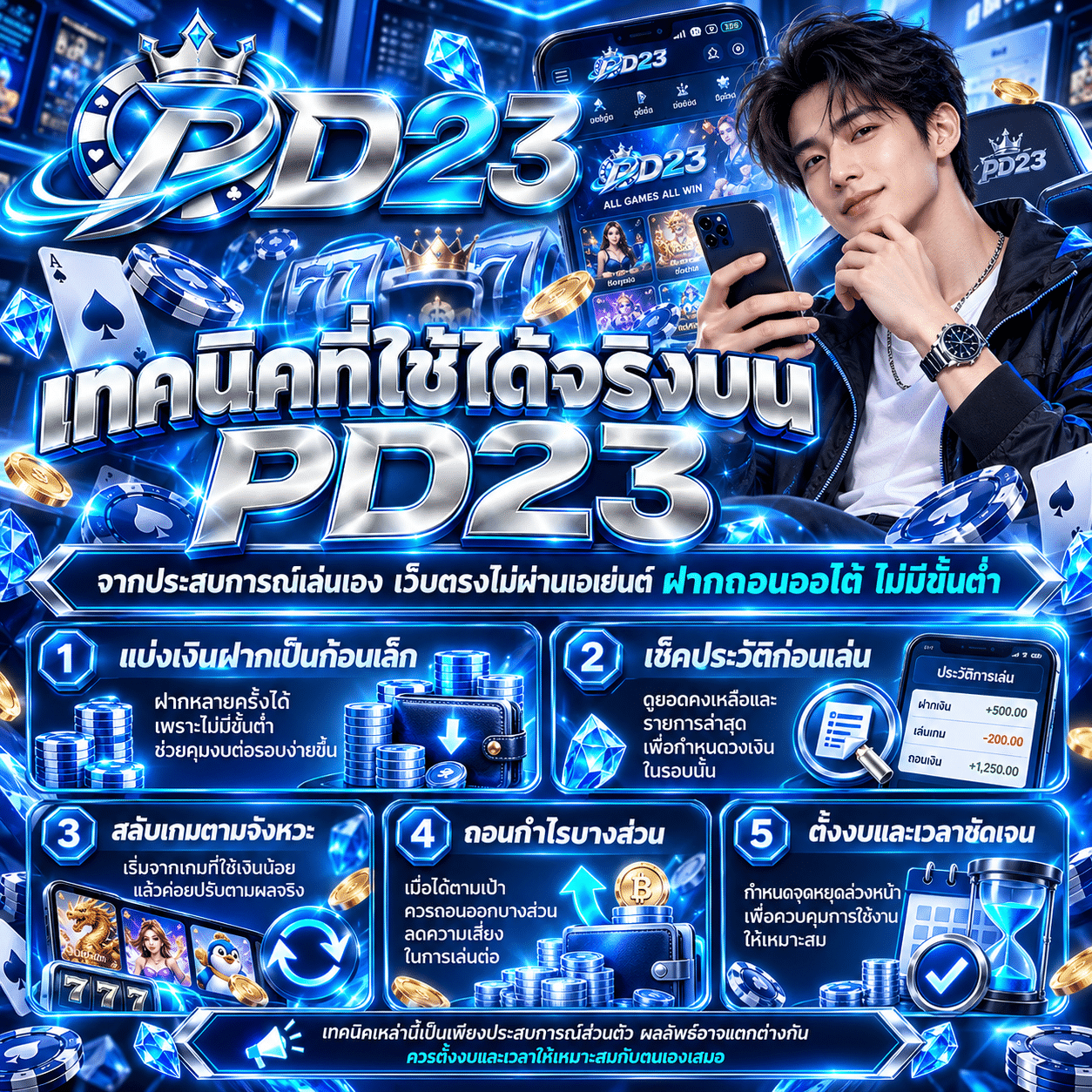 เทคนิคที่ใช้ได้จริงบน PD23 จากประสบการณ์เล่นเอง